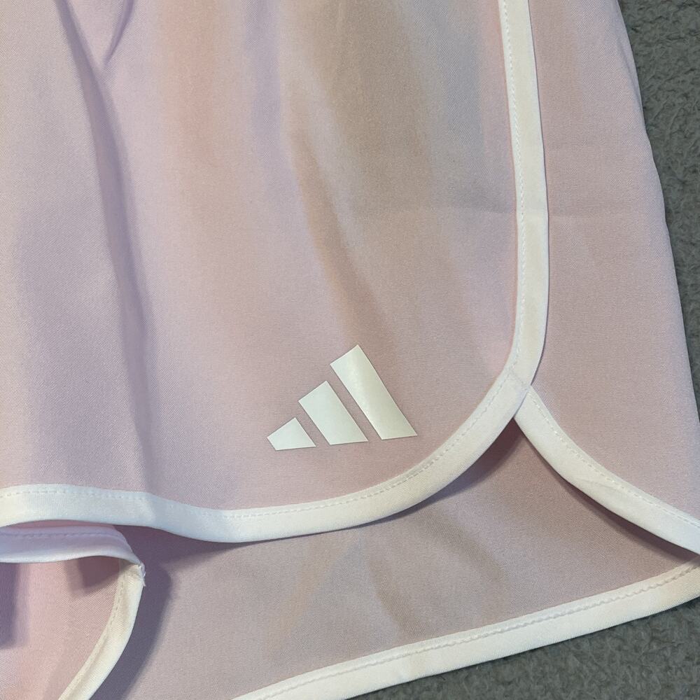 Adidas Girls Regular Fit Athletic Shorts Pink Size L 14 Athletic Shorts - Picture 2 of 8